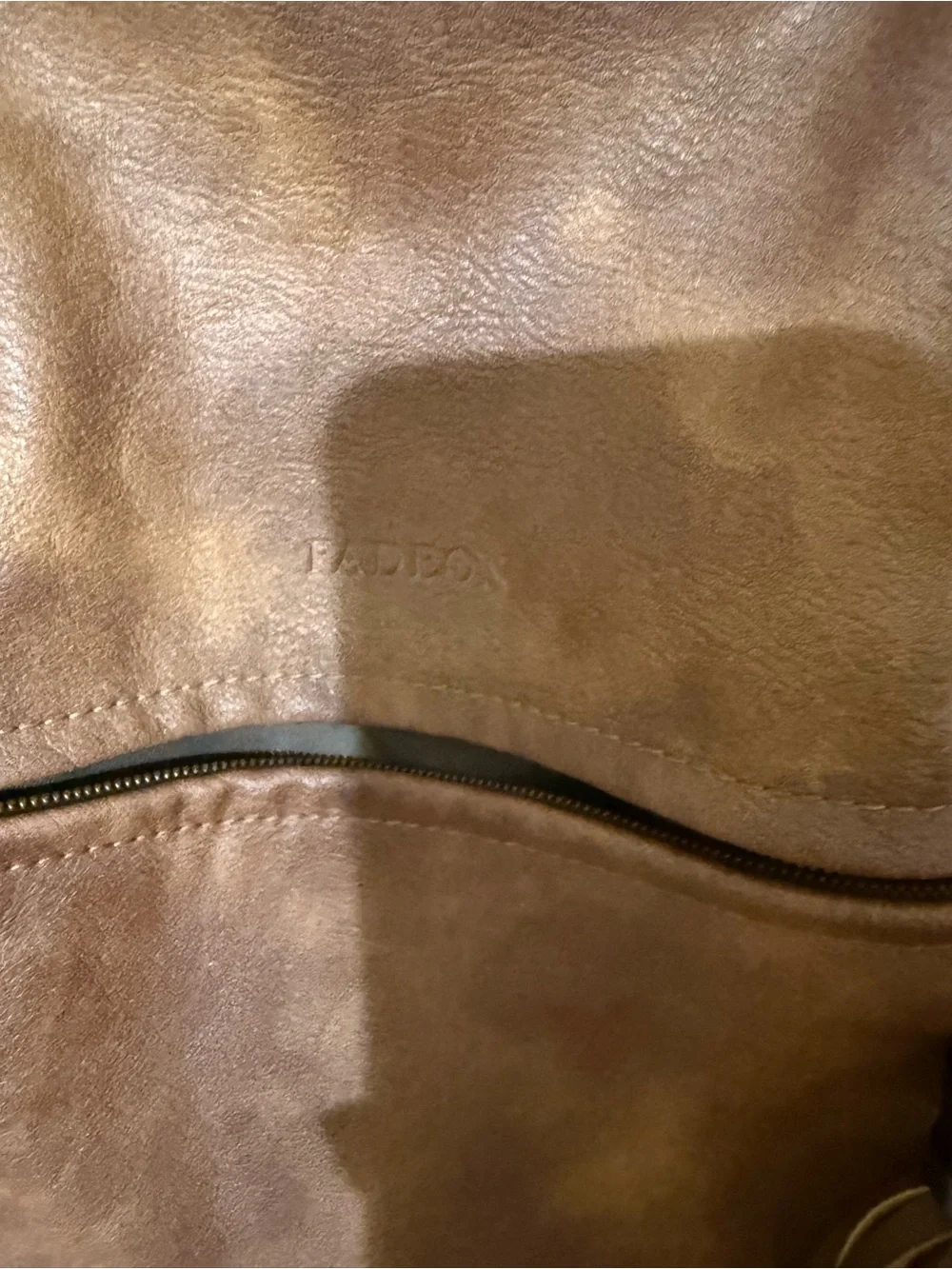 Tan Faux Leather Women's Backpack with Tassel by